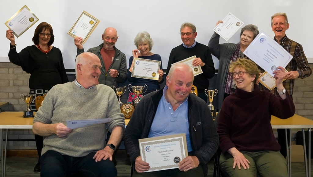 Category winners with their Trophies and Certificates.